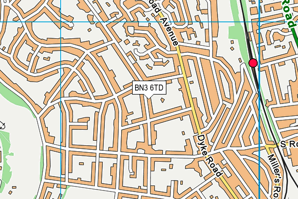 BN3 6TD map - OS VectorMap District (Ordnance Survey) BN3 6TD map - OS VectorMap District (Ordnance Survey)