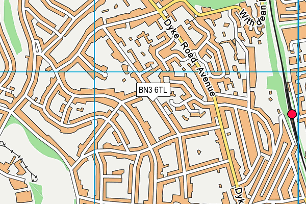 BN3 6TL map - OS VectorMap District (Ordnance Survey) BN3 6TL map - OS VectorMap District (Ordnance Survey)