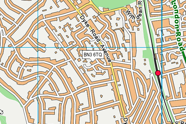 BN3 6TQ map - OS VectorMap District (Ordnance Survey) BN3 6TQ map - OS VectorMap District (Ordnance Survey)
