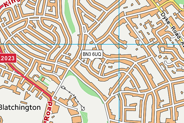 BN3 6UQ map - OS VectorMap District (Ordnance Survey) BN3 6UQ map - OS VectorMap District (Ordnance Survey)