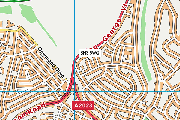 BN3 6WQ map - OS VectorMap District (Ordnance Survey) BN3 6WQ map - OS VectorMap District (Ordnance Survey)
