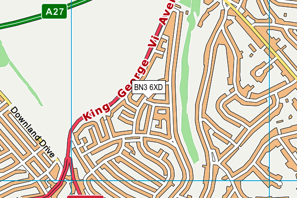 BN3 6XD map - OS VectorMap District (Ordnance Survey) BN3 6XD map - OS VectorMap District (Ordnance Survey)