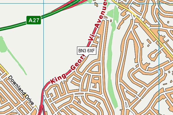 BN3 6XF map - OS VectorMap District (Ordnance Survey) BN3 6XF map - OS VectorMap District (Ordnance Survey)
