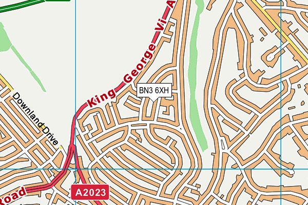 BN3 6XH map - OS VectorMap District (Ordnance Survey)