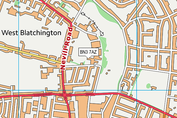 BN3 7AZ map - OS VectorMap District (Ordnance Survey) BN3 7AZ map - OS VectorMap District (Ordnance Survey)
