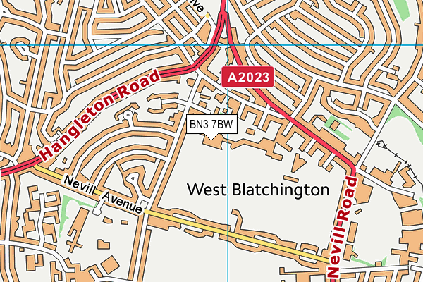 BN3 7BW map - OS VectorMap District (Ordnance Survey) BN3 7BW map - OS VectorMap District (Ordnance Survey)