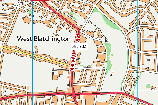 BN3 7BZ map - OS VectorMap District (Ordnance Survey) BN3 7BZ map - OS VectorMap District (Ordnance Survey)