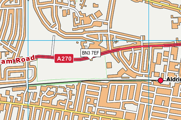 BN3 7EF map - OS VectorMap District (Ordnance Survey) BN3 7EF map - OS VectorMap District (Ordnance Survey)