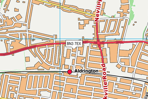 BN3 7EX map - OS VectorMap District (Ordnance Survey) BN3 7EX map - OS VectorMap District (Ordnance Survey)