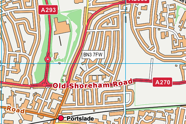 BN3 7FW map - OS VectorMap District (Ordnance Survey)