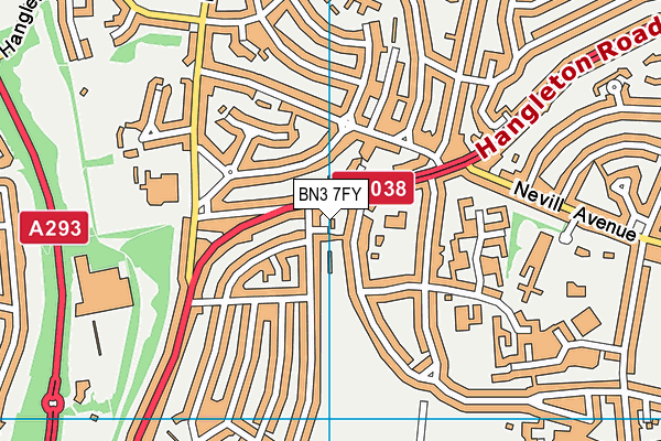 BN3 7FY map - OS VectorMap District (Ordnance Survey) BN3 7FY map - OS VectorMap District (Ordnance Survey)