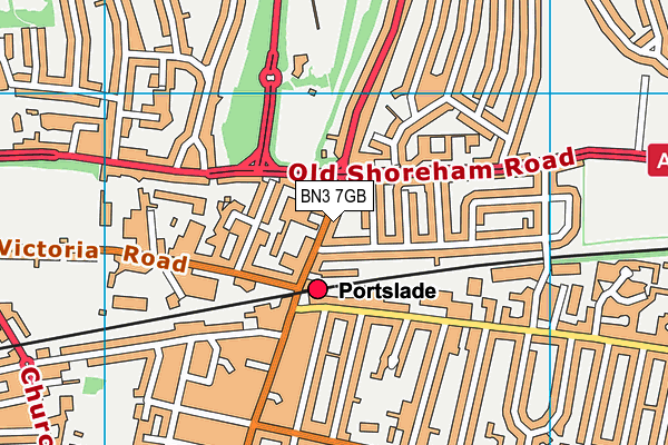 BN3 7GB map - OS VectorMap District (Ordnance Survey)