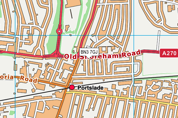 BN3 7GJ map - OS VectorMap District (Ordnance Survey) BN3 7GJ map - OS VectorMap District (Ordnance Survey)