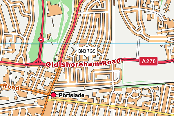BN3 7GS map - OS VectorMap District (Ordnance Survey) BN3 7GS map - OS VectorMap District (Ordnance Survey)