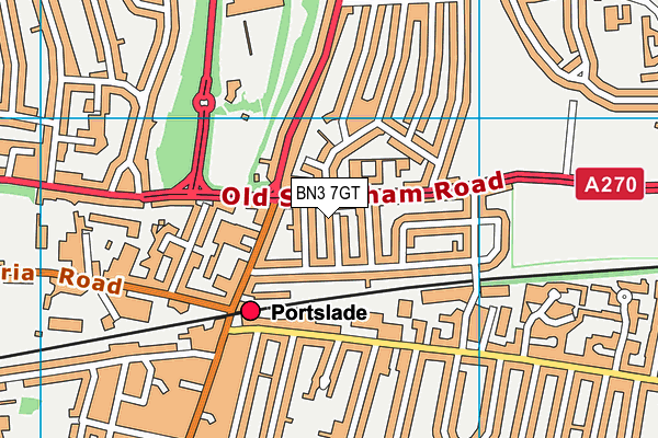 BN3 7GT map - OS VectorMap District (Ordnance Survey) BN3 7GT map - OS VectorMap District (Ordnance Survey)