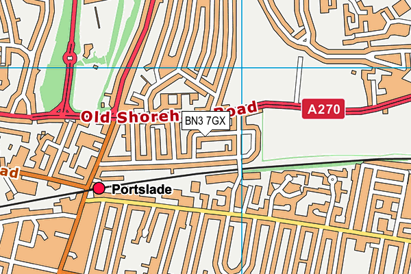 BN3 7GX map - OS VectorMap District (Ordnance Survey) BN3 7GX map - OS VectorMap District (Ordnance Survey)