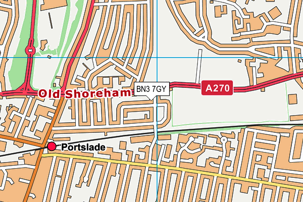 BN3 7GY map - OS VectorMap District (Ordnance Survey) BN3 7GY map - OS VectorMap District (Ordnance Survey)