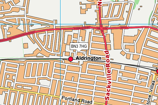 BN3 7HG map - OS VectorMap District (Ordnance Survey) BN3 7HG map - OS VectorMap District (Ordnance Survey)