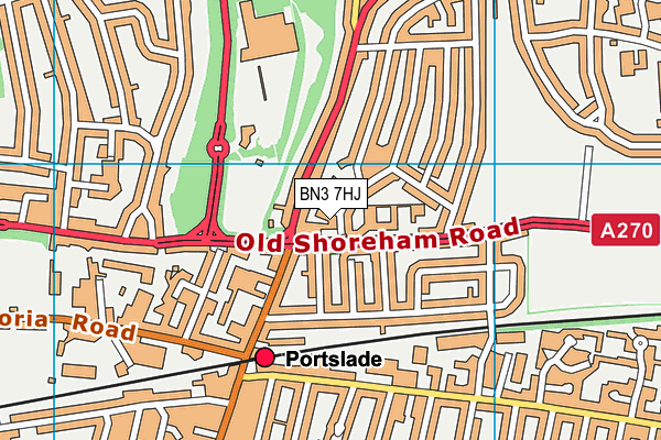 BN3 7HJ map - OS VectorMap District (Ordnance Survey) BN3 7HJ map - OS VectorMap District (Ordnance Survey)