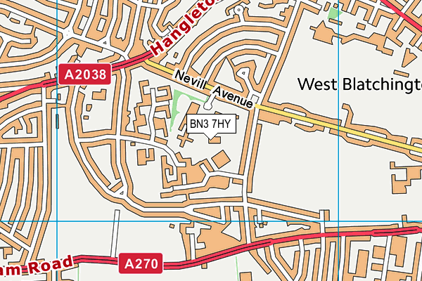 BN3 7HY map - OS VectorMap District (Ordnance Survey) BN3 7HY map - OS VectorMap District (Ordnance Survey)