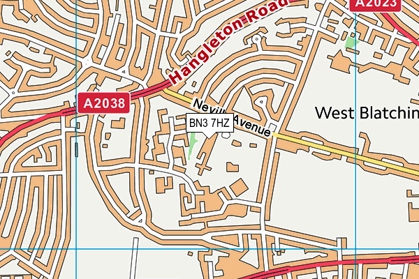 BN3 7HZ map - OS VectorMap District (Ordnance Survey) BN3 7HZ map - OS VectorMap District (Ordnance Survey)