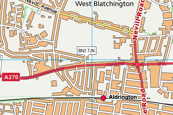 BN3 7JN map - OS VectorMap District (Ordnance Survey) BN3 7JN map - OS VectorMap District (Ordnance Survey)
