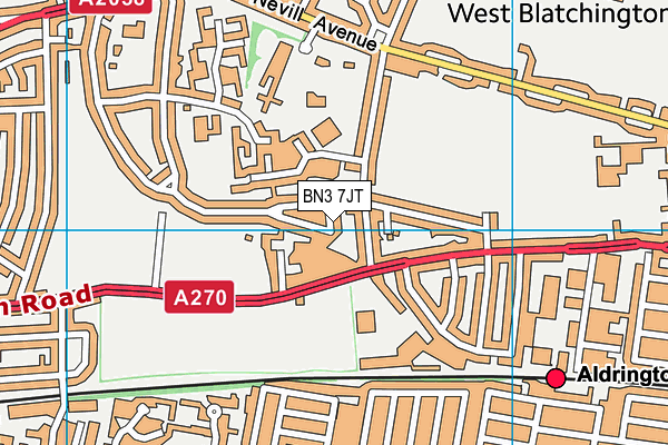 BN3 7JT map - OS VectorMap District (Ordnance Survey) BN3 7JT map - OS VectorMap District (Ordnance Survey)