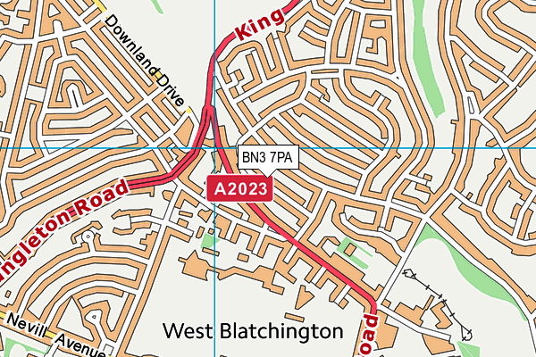 BN3 7PA map - OS VectorMap District (Ordnance Survey) BN3 7PA map - OS VectorMap District (Ordnance Survey)