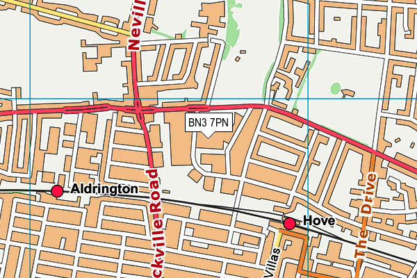 BN3 7PN map - OS VectorMap District (Ordnance Survey) BN3 7PN map - OS VectorMap District (Ordnance Survey)