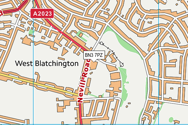 BN3 7PZ map - OS VectorMap District (Ordnance Survey) BN3 7PZ map - OS VectorMap District (Ordnance Survey)