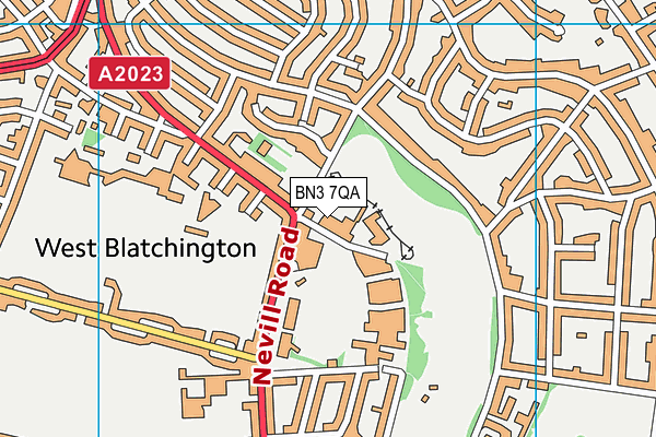 BN3 7QA map - OS VectorMap District (Ordnance Survey) BN3 7QA map - OS VectorMap District (Ordnance Survey)
