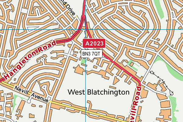 BN3 7QT map - OS VectorMap District (Ordnance Survey) BN3 7QT map - OS VectorMap District (Ordnance Survey)