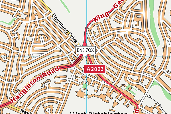 BN3 7QX map - OS VectorMap District (Ordnance Survey) BN3 7QX map - OS VectorMap District (Ordnance Survey)