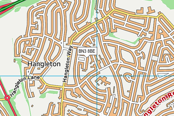 BN3 8BE map - OS VectorMap District (Ordnance Survey) BN3 8BE map - OS VectorMap District (Ordnance Survey)
