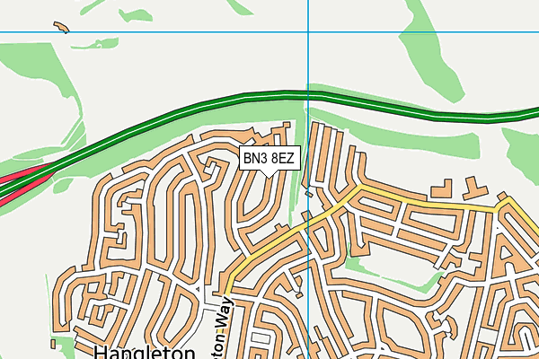 BN3 8EZ map - OS VectorMap District (Ordnance Survey) BN3 8EZ map - OS VectorMap District (Ordnance Survey)