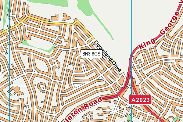 BN3 8GS map - OS VectorMap District (Ordnance Survey) BN3 8GS map - OS VectorMap District (Ordnance Survey)