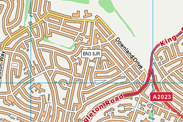 BN3 8JR map - OS VectorMap District (Ordnance Survey) BN3 8JR map - OS VectorMap District (Ordnance Survey)