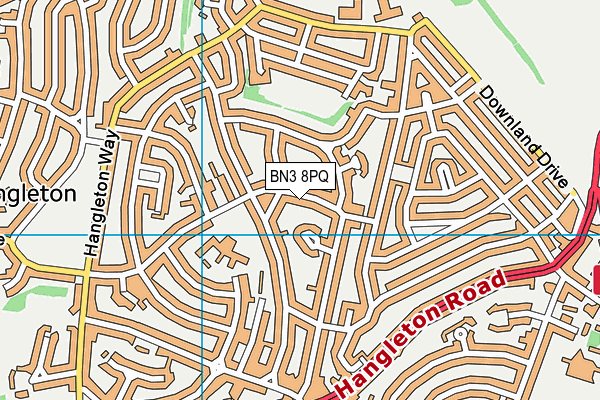 BN3 8PQ map - OS VectorMap District (Ordnance Survey) BN3 8PQ map - OS VectorMap District (Ordnance Survey)