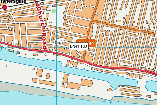 BN41 1DJ map - OS VectorMap District (Ordnance Survey) BN41 1DJ map - OS VectorMap District (Ordnance Survey)
