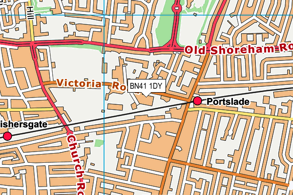 BN41 1DY map - OS VectorMap District (Ordnance Survey) BN41 1DY map - OS VectorMap District (Ordnance Survey)