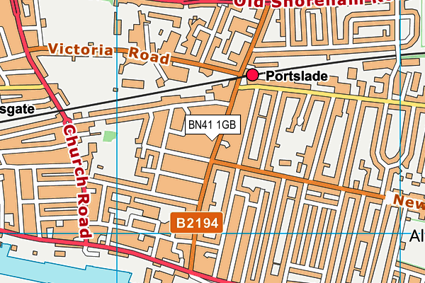 BN41 1GB map - OS VectorMap District (Ordnance Survey) BN41 1GB map - OS VectorMap District (Ordnance Survey)