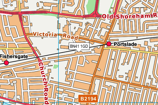 BN41 1GD map - OS VectorMap District (Ordnance Survey) BN41 1GD map - OS VectorMap District (Ordnance Survey)