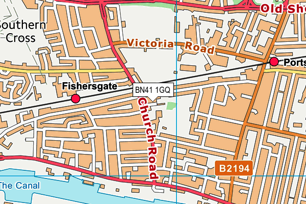 BN41 1GQ map - OS VectorMap District (Ordnance Survey) BN41 1GQ map - OS VectorMap District (Ordnance Survey)
