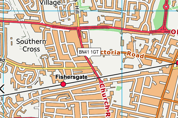 BN41 1GT map - OS VectorMap District (Ordnance Survey) BN41 1GT map - OS VectorMap District (Ordnance Survey)