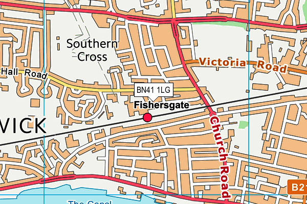 BN41 1LG map - OS VectorMap District (Ordnance Survey) BN41 1LG map - OS VectorMap District (Ordnance Survey)