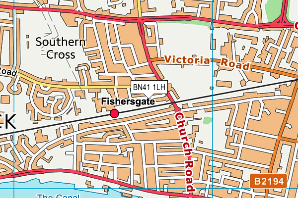 BN41 1LH map - OS VectorMap District (Ordnance Survey) BN41 1LH map - OS VectorMap District (Ordnance Survey)