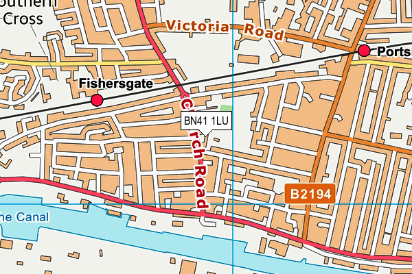 BN41 1LU map - OS VectorMap District (Ordnance Survey) BN41 1LU map - OS VectorMap District (Ordnance Survey)