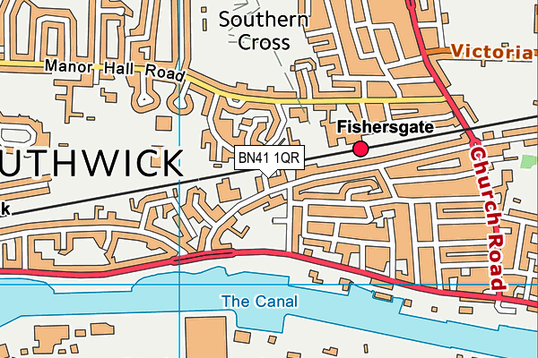 BN41 1QR map - OS VectorMap District (Ordnance Survey) BN41 1QR map - OS VectorMap District (Ordnance Survey)