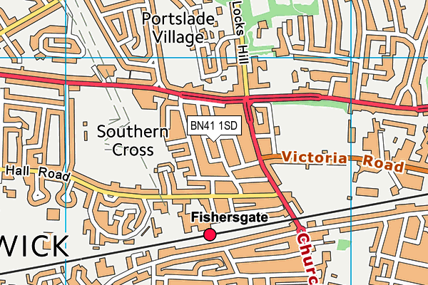 BN41 1SD map - OS VectorMap District (Ordnance Survey) BN41 1SD map - OS VectorMap District (Ordnance Survey)