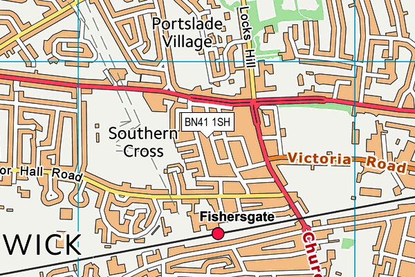 BN41 1SH map - OS VectorMap District (Ordnance Survey) BN41 1SH map - OS VectorMap District (Ordnance Survey)
